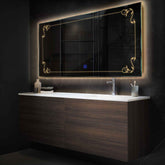 Espejo LED Rectangular | Botón táctil | Luz blanca cálida - Reyze Seria Good Vibes Model 5